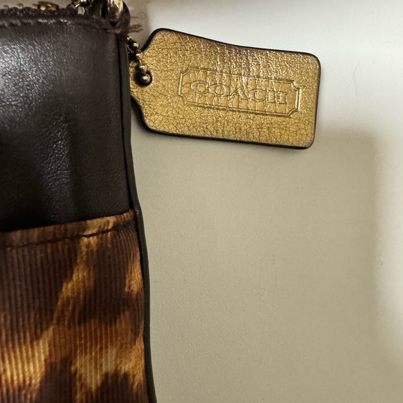 Coach Madison North/South Swing in Ocelot Print Fabric Crossbody Bag - Picture 4 of 14